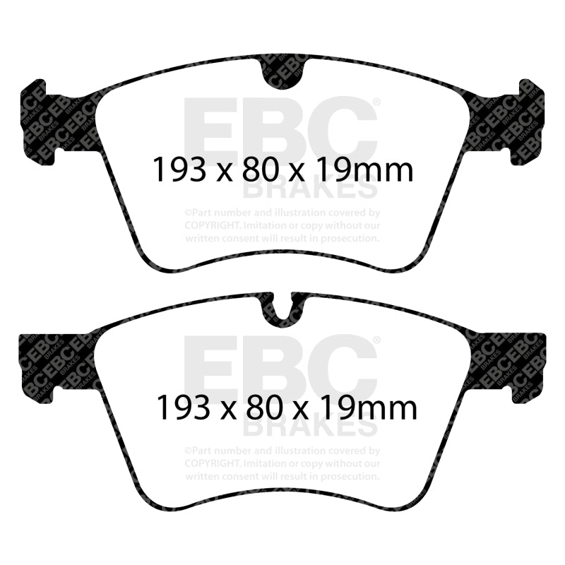 EBC 08-10 Mercedes-Benz GL320 3.0 TD (373mm Front Rotors) Yellowstuff Front Brake Pads