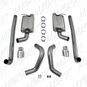 MBRP 11-12 Ford Shelby GT 500 T304 3in Cat Back Dual Split Rear Race Version 4.5in Tips