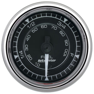 AutoMeter Chrono 2-1/16in 0-280 Ohm Programmable Fuel Level Gauge - Chrome