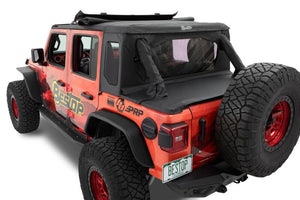 Bestop 18-26 Jeep Wrangler JL 4-Door Halftop Soft Top (Black Diamond)