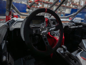 PRP Deep Dish Suede Steering Wheel - Red