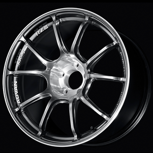 Advan RZIII 18x8.5 / +38 Offset / 5x114.3 BC / 73mm Bore / Hyper Platinum Black & Diamond Cut