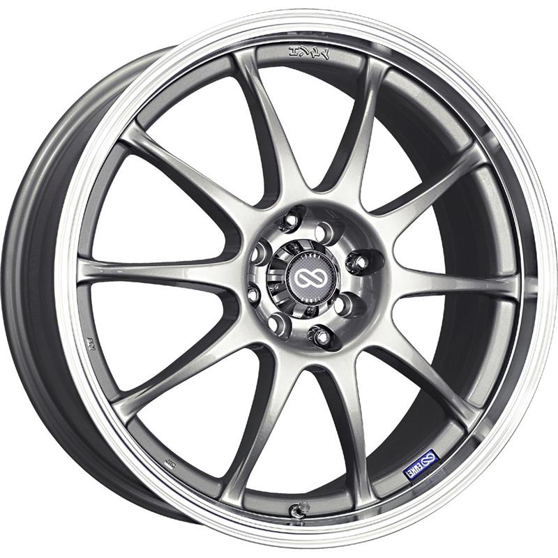 Enkei J10 16x7 4x100/114.3 42mm Offset 72.62mm Bore Dia Silver w/ Machined Lip Wheel
