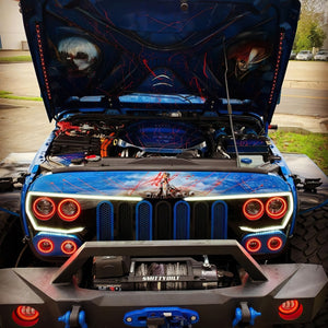 Oracle Vector Jeep Wrangler JK Grille Halo Kit - ColorSHIFT