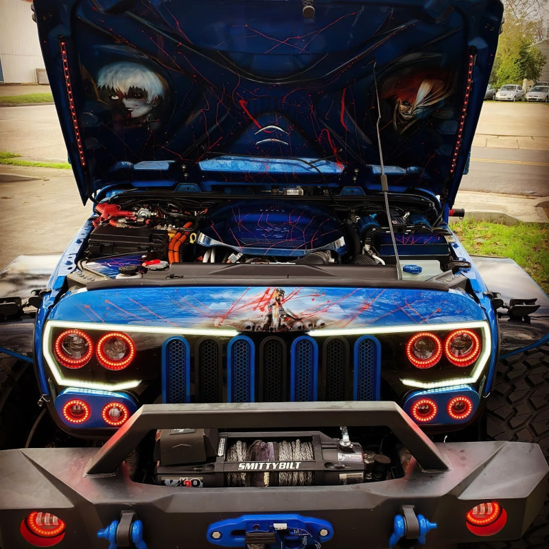 Oracle Vector Jeep Wrangler JK Grille Halo Kit - ColorSHIFT