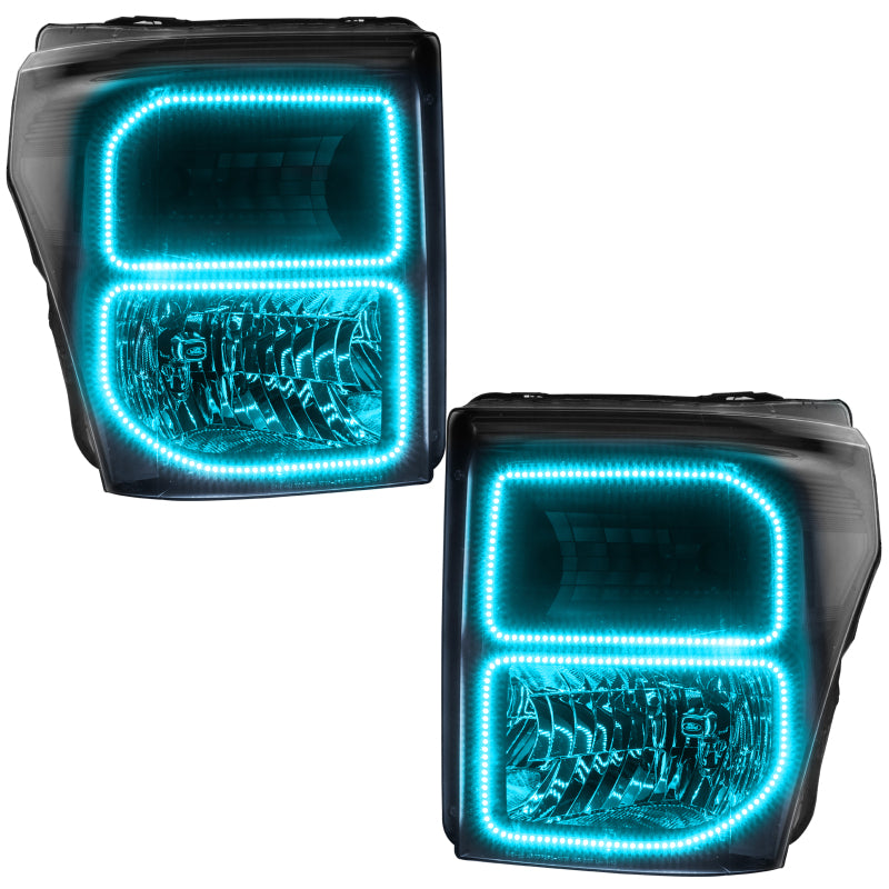 Oracle 11-16 Ford F250/350 LED HL - Black - ColorSHIFT w/ BC1 Controller