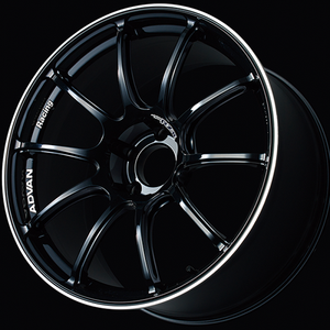 Advan RZII 15x7.0 / +42 Offset / 4x100 / 63mm Bore / Racing Gloss Black and Ring