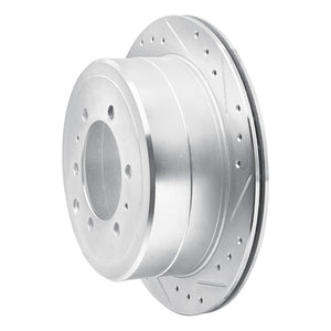 R1 93-97 Lexus LX450 Rear Right Drilled & Slotted Silver Brake Rotor