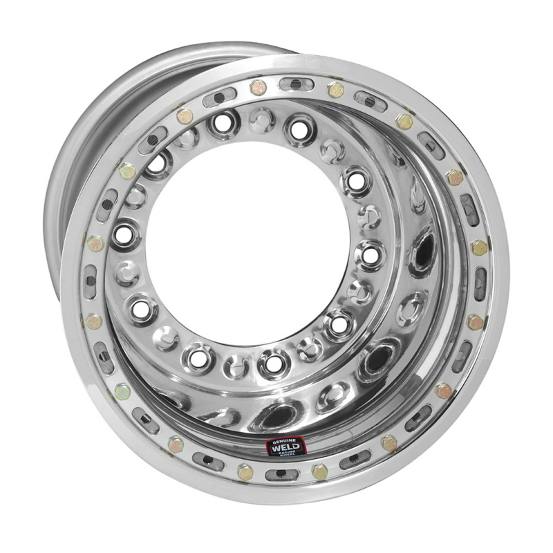 Weld Wide 5 HS 15x14 / 5x10.25 / 4 BS - Polished Shell - Polished OBL - Polished Cover Wheel