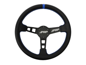 PRP Deep Dish Leather Steering Wheel - Blue