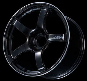 Advan TC4 15x6.0 +45 4x100 Black Gunmetallic and Ring Wheel