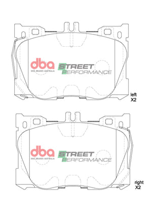 DBA 2015 Mercedes-Benz C400 SP Performance Front Brake Pads
