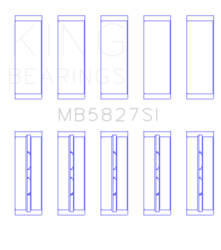 King Engine Bearings Toyota 1TR-FE/ 2TR-FE (Size 0.25) Main Bearing Set