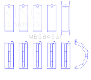 King Engine Bearings Ford Mod Motor 6.2L V8 (Size 0.25) Main Bearing Set