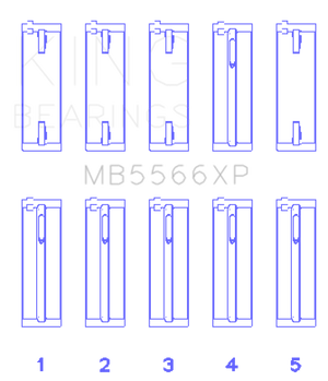 King Engine Bearings Audi A4 1.8L AEB (Size 0.5) Performance Main Bearing Set