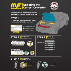 MagnaFlow Universal Catalytic Converter 3 W/Dual O2 Boss