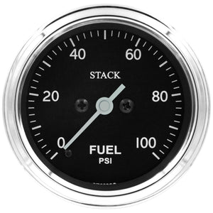 Autometer Stack 52mm 0-100 PSI 1/8in NPTF Male Pro Stepper Motor Fuel Pressure Gauge - Classic