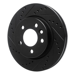 R1 10-17 Volkswagen AMAROK (Mexico) Front Left Drilled & Slotted Black Brake Rotor