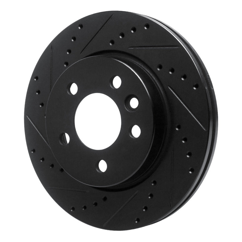 R1 10-17 Volkswagen AMAROK (Mexico) Front Left Drilled & Slotted Black Brake Rotor