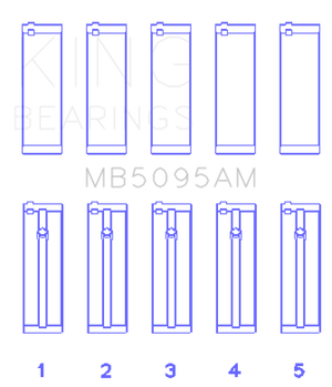 King Engine Bearings Toyota 1E/2E (1.3L) (Size STD) Performance Main Bearing Set