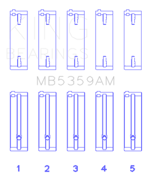 King Engine Bearings Mazda FE 2.0L Main Bearing Set