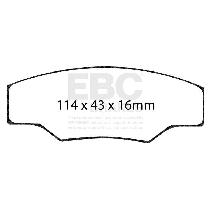 EBC Racing Alcon H-Type RC4463 Caliper RP-1 Race Brake Pads