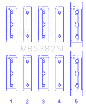 King Engine Bearings Subaru EJ20/EJ22/EJ25 (Incl. Turbo) Main Bearing Set - Size +0.25mm