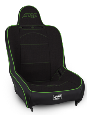 PRP Premier High Back Suspension Seat- Black/Green Tweed