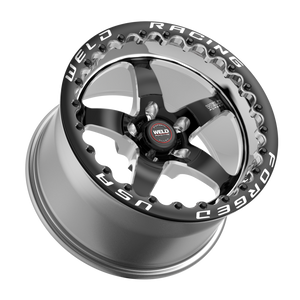 Weld S71 Beadlock 18x10/5x120/6.1 BS/3.18 HB - Black Center - Polished Shell - Black SBL MT Wheel