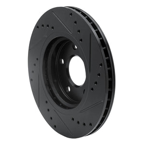 R1 14-23 Nissan X-Trail (Mexico) Front Left Drilled & Slotted Black Brake Rotor