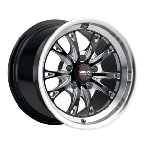 Weld Belmont Drag 15x10 / 5x115 / 6.37 BS / 78.1 HB - Gloss Black Milled - Non-BL Wheel