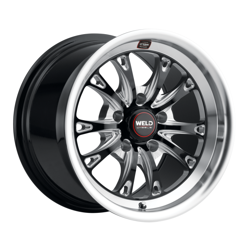 Weld Belmont Drag 15x10 / 5x115 / 6.37 BS / 78.1 HB - Gloss Black Milled - Non-BL Wheel