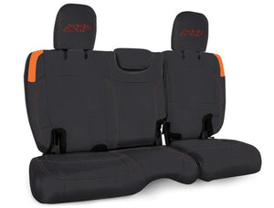 PRP Jeep Wrangler JL Rear Bench CoversU - 4 door with no armrest - Black/Orange