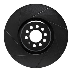 R1 04-06 Volkswagen Golf Left Front Slotted Black Brake Rotor