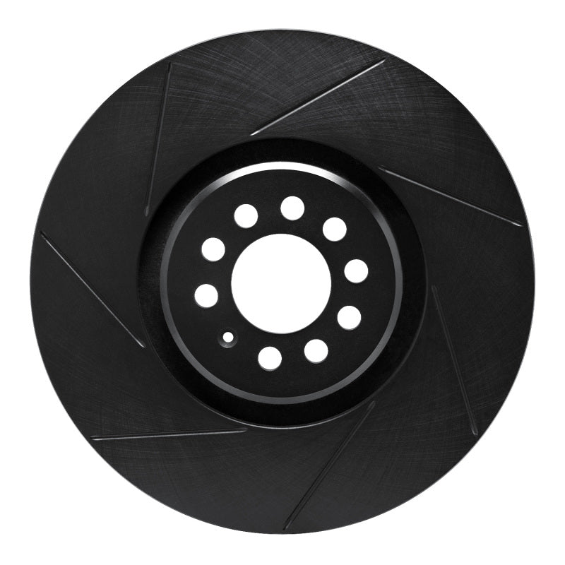 R1 04-06 Volkswagen Golf Left Front Slotted Black Brake Rotor