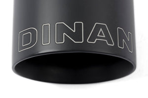 Dinan Double-Walled 4in Clamp-On Exhaust Tip - Black - 4in Outlet / 2.75in Inlet