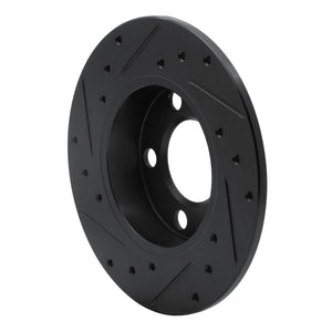 R1 98-24 Audi A1 (Mexico) Rear Right Drilled & Slotted Black Brake Rotor