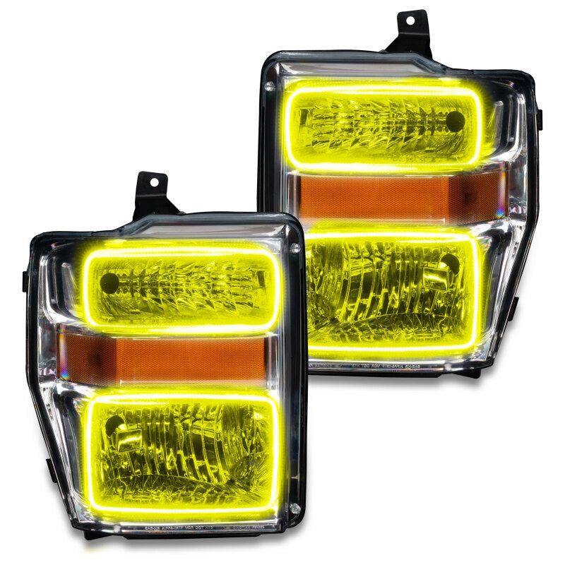 Oracle 08-10 Ford F250 Pre-Assembled Halo Headlights Chrome Housing- w/Simple Controller