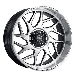 Weld Fulcrum 20x10 / 8x180 / 4.75 BS / 124.3 HB - Gloss Black Machined - Non-BL Wheel