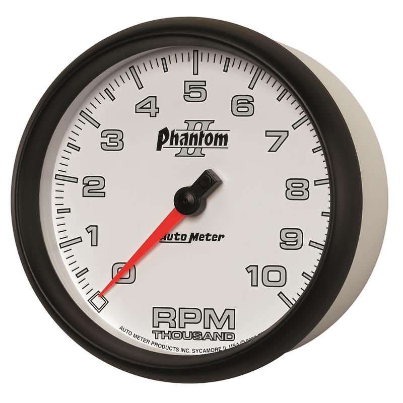 Autometer Phantom II 5in Electrical 10K RPM In-Dash Tachometer