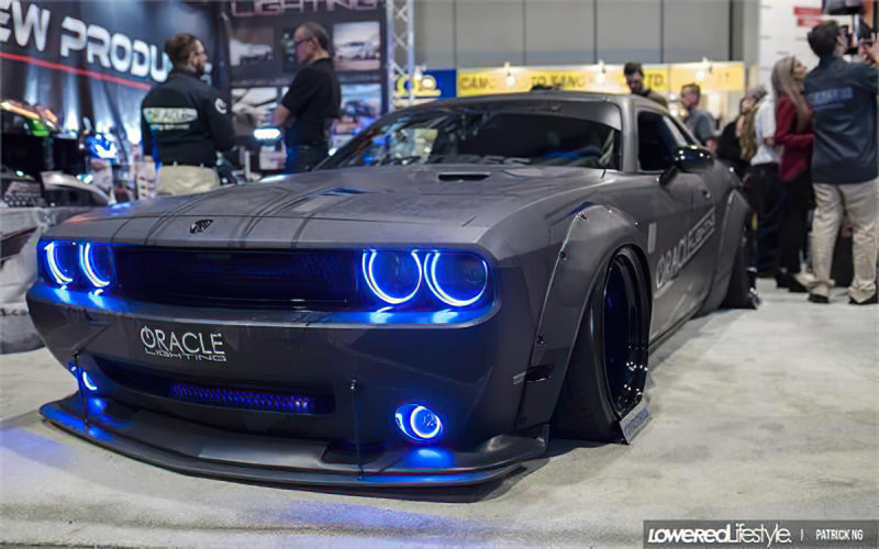 Oracle Dodge Challenger 08-14 LED Waterproof Fog Halo Kit - Green