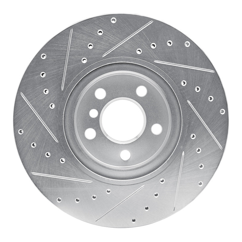 R1 15-25 BMW X1 (USA/Canada) Front Right Drilled & Slotted Silver Brake Rotor