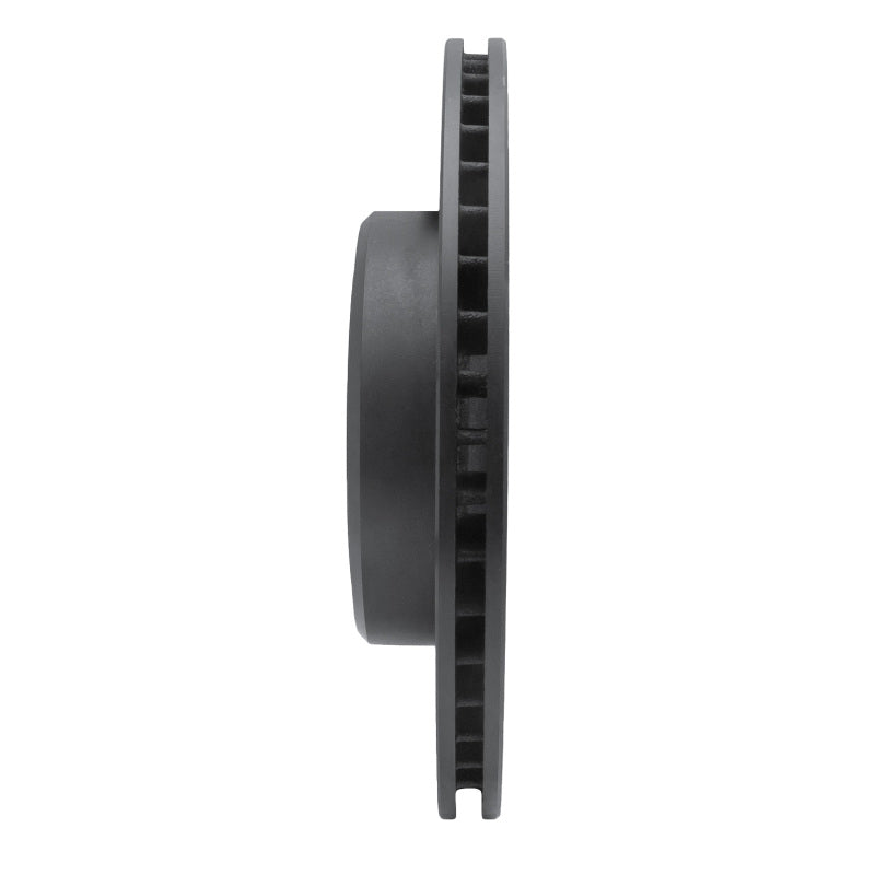 R1 06-23 Dodge Charger Rear Left Drilled & Slotted Black Brake Rotor