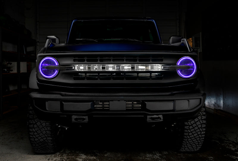 Oracle 2021 Ford Bronco DRL Upgrade w/ Halo Kit - ColorSHIFT w/ Simple Controller