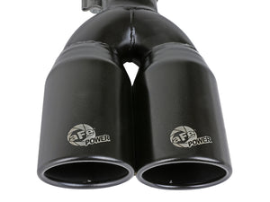 aFe MACH Force-Xp 409 Stainless Steel Clamp-on Exhaust Tip 2.5in Inlet 3.5in Outlet - Black