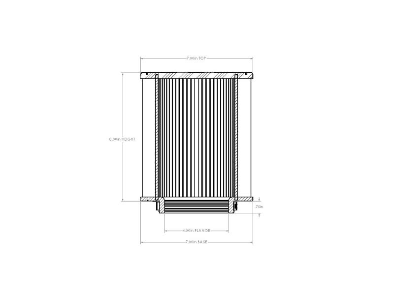 aFe Magnum FORCE Intake Replacement Air Filter w/ D2 Dura-Dry 4in Fx7in Bx7in Tx8in H