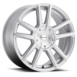 Raceline 145S Encore 18x8in / 5x108/5x114.3 BP / 40mm Offset / 72.62mm Bore - Gloss Silver Wheel