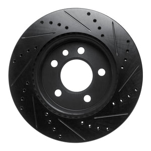 R1 10-17 Volkswagen AMAROK (Mexico) Front Left Drilled & Slotted Black Brake Rotor