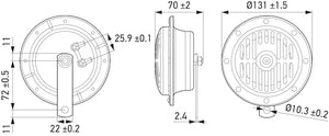 Hella Supertone Horn Kit 12V 310/380HZ HTone Black