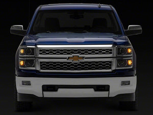 Raxiom 14-15 Chevrolet Silverado 1500 OE Projector Headlights/Chrome Trim- Black- Clear Lens